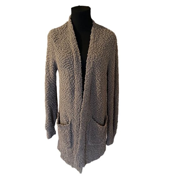 Zenana chuncky knit open front tan cardigan sweater size S - Picture 1 of 7